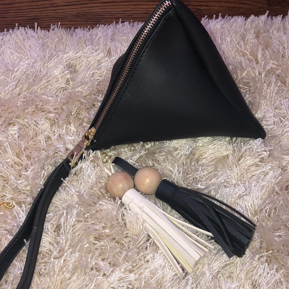 Never worn black clutch